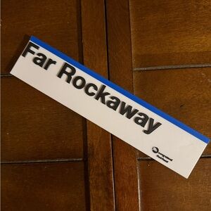 Far Rockaway LIRR STATION STOP 
Street Station New York City subway sign #nyc